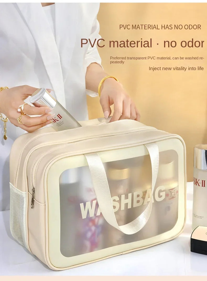 Wet-dry separation makeup bag portable toiletry bag travel essentials large capacity storage bag fitness swimming essentials - Smarsty