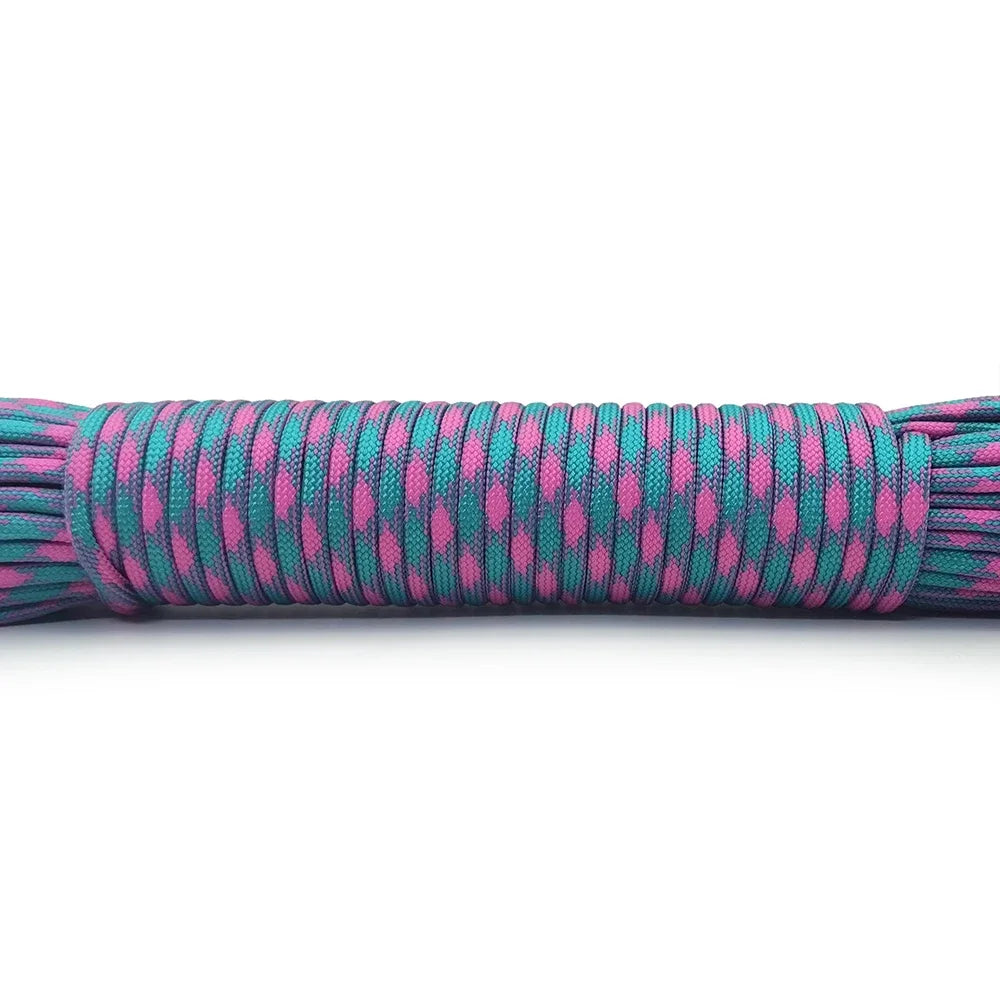 New Color Dia 4 MM 31 Meters 9 stand Cores Paracord Parachute Cord Lanyard Tent Rope For Hiking Camping Clothesline DIY Bracelet by Smarsty