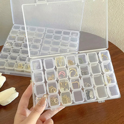 Clear Travel Jewelry Organizer with Adjustable Compartments - Smarsty