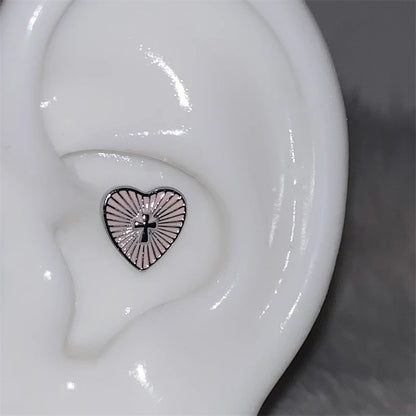 Stainless Steel Ear Cuff With Rhinestone Wing Sparkle - Smarsty