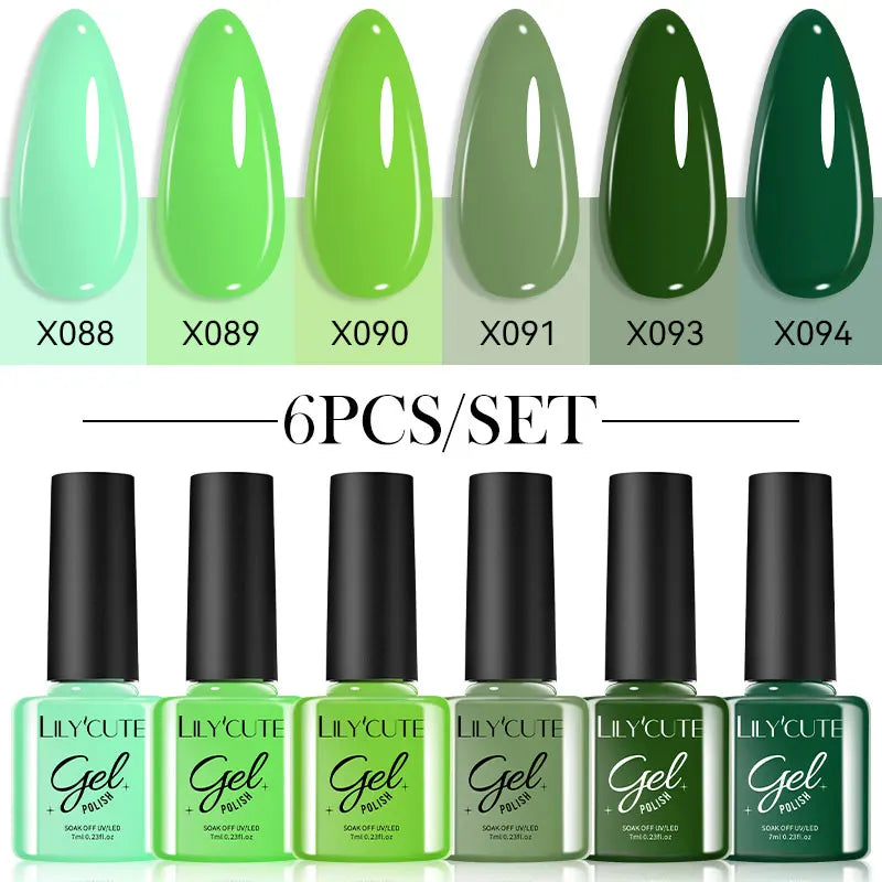 LILYCUTE 6 Piece Coffee Gel Nail Polish Set - Smarsty