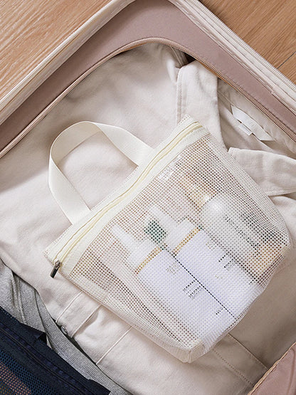 Clear Mesh Makeup Bag Portable Cosmetic Organizer Travel - Smarsty