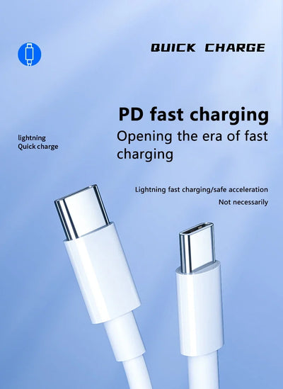 3PCS PD 100W USB C to USB Type C Cable Fast Charge Data Cable For Iphone 15 15Pro Huawei Samsung Xiaomi Data Line White 1M 2M - Smarsty