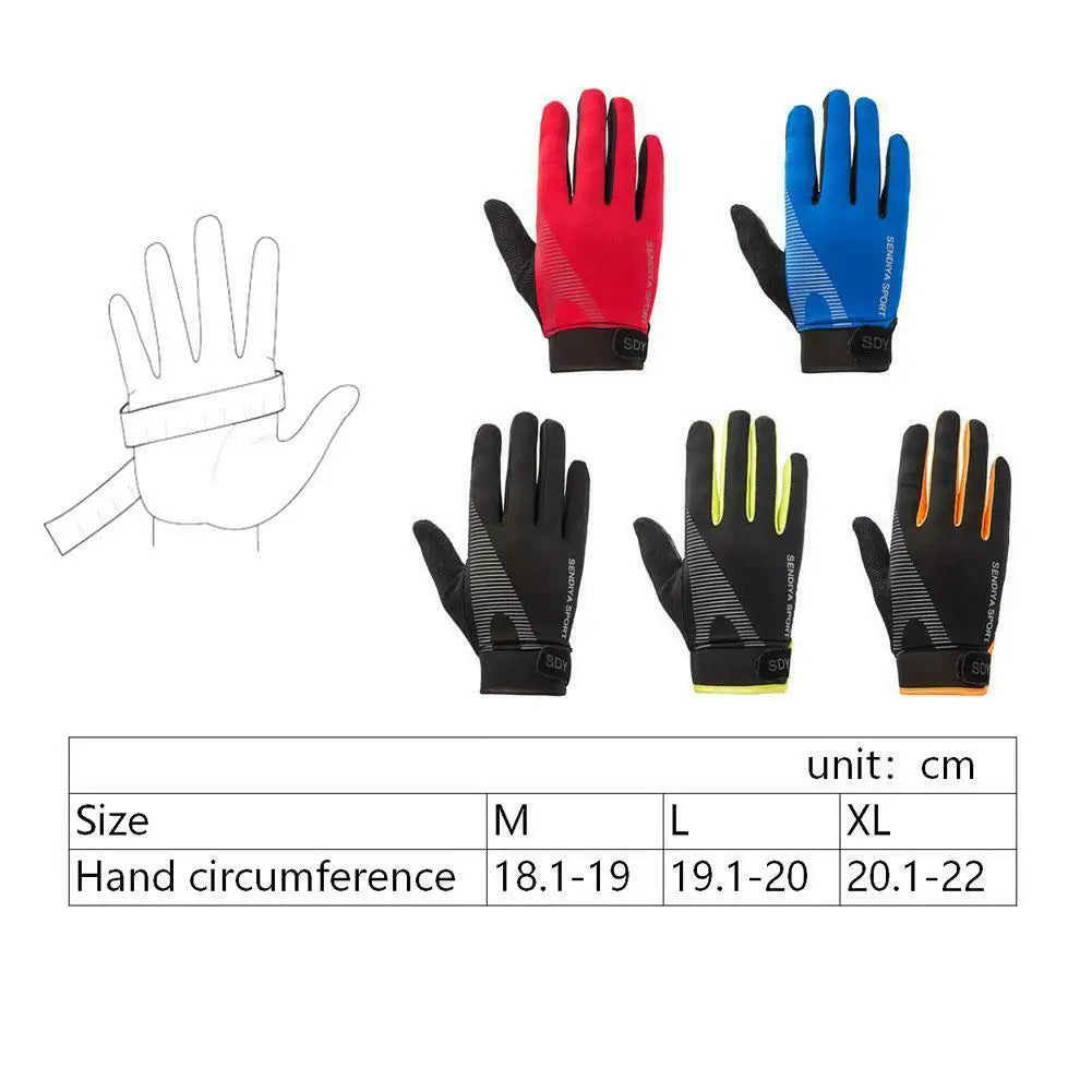 Men Full Finger Cycling Gloves Touch Screen Outdoor Sports - Smarsty