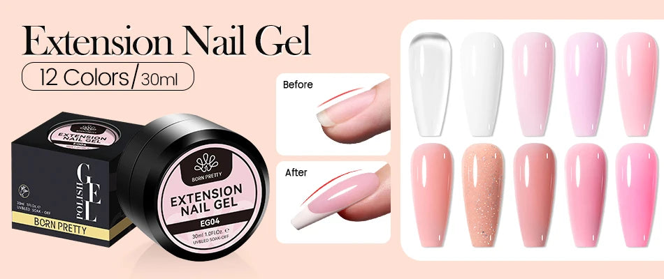 Born Pretty Clear Non Stick Nail Extension Gel - Smarsty