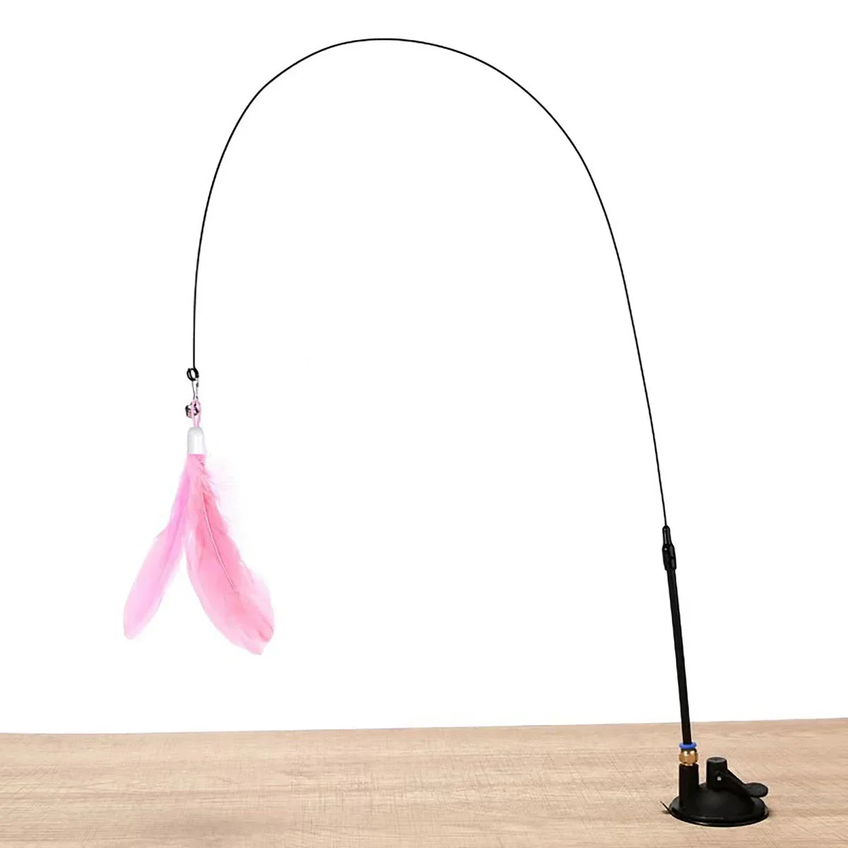Interactive Feather Cat Toy Wand with Suction Cup - Smarsty