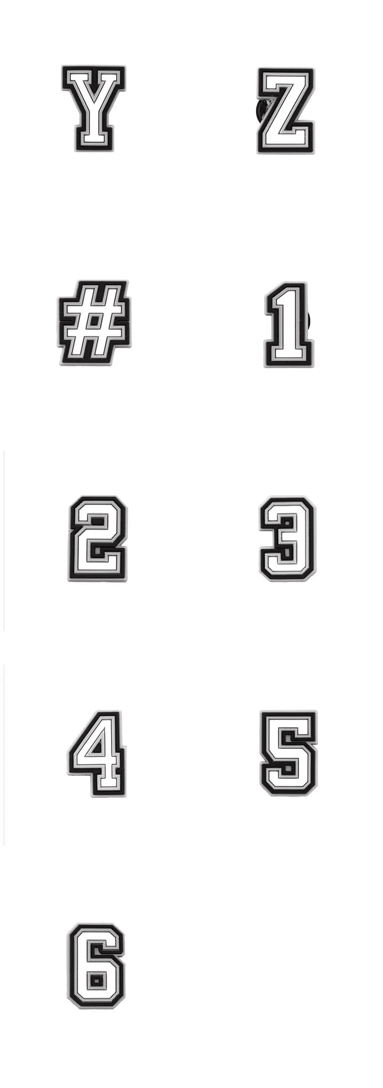 1 Pcs Letter Shoe Charms for Clog Sandals Shoe Decoration Number Alphabet Characters DIY Shoes Pins for Boy Girl Men Women
