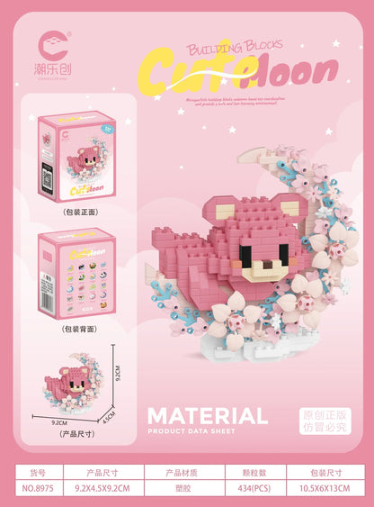 Mini Dog Cat panda raccoon Cute Pet Small Building Block Model Series Ornaments Children's Toy Christmas Birthday Gifts for Kids by Smarsty