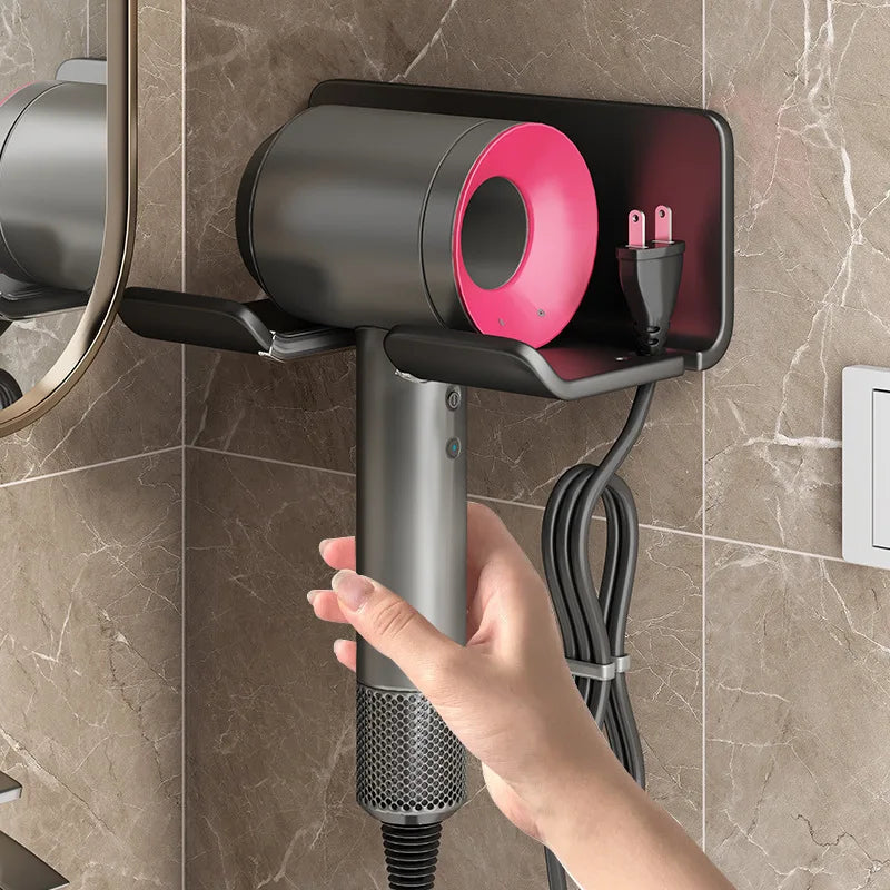 Wall-Mounted Hair Dryer Holder for Space-Saving Storage - Smarsty