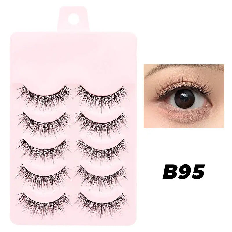 DINGSEN 5 Pairs Soft Natural Long False Eyelashes - Smarsty