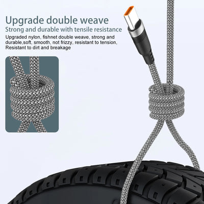 USB Type C 6A Super- Charging Cable For Huawei USB C Extended 1m 2m 3m 5m 8-Meter Cable For Xiaomi Vivo Leeco OnePlus Oppo - Smarsty