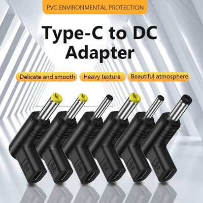 12V Power Connector PVC Type C To DC Jack Plug Charging Adapter Multifunctional Type C USB-C To DC Power Adapter for Power Tools