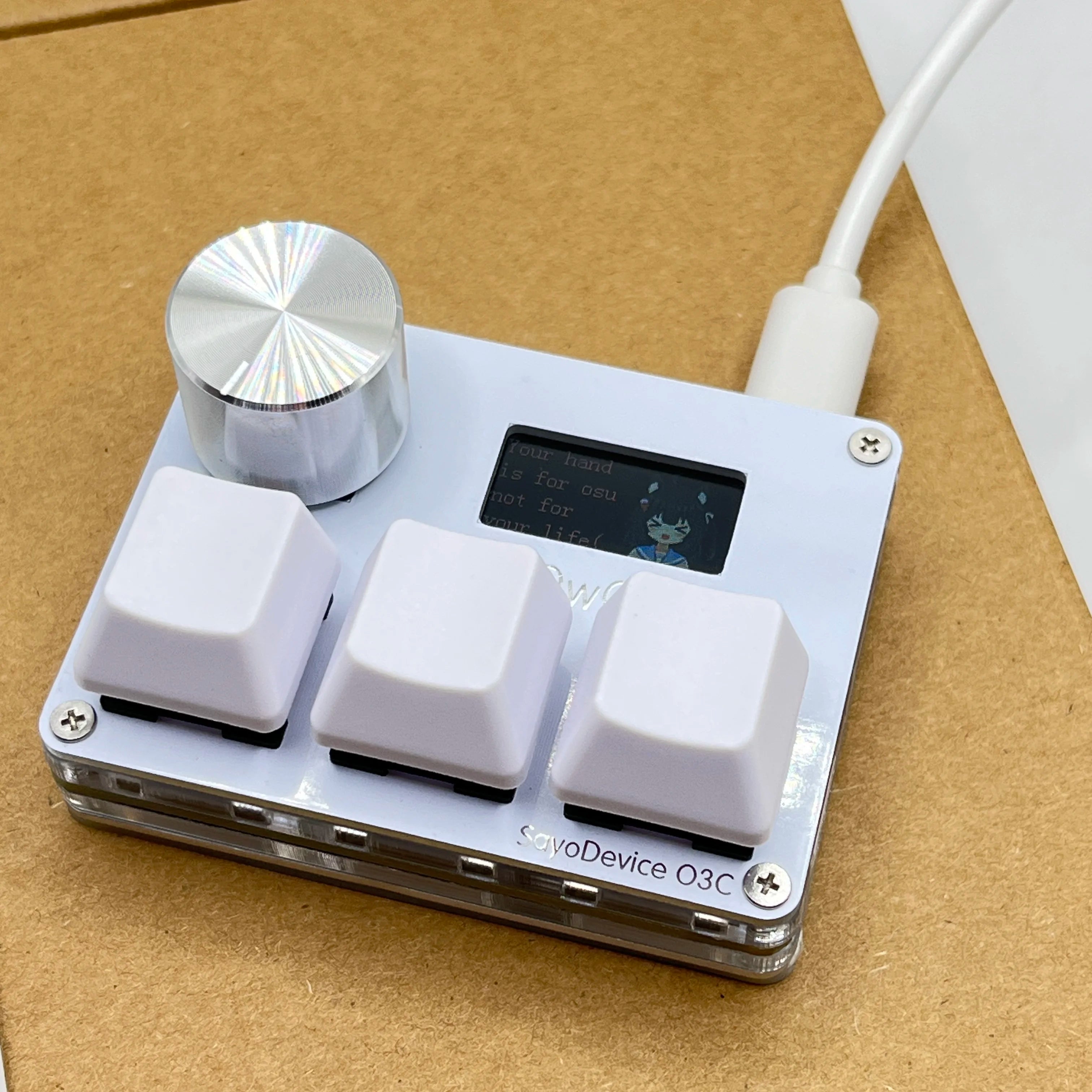 Magnetic Pink Rapid Trigger Hall Switch Keyboard With Knob