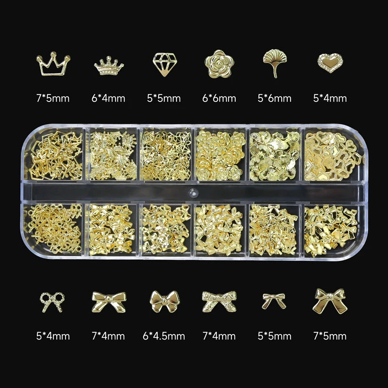Gold Silver Caviar Bead Nail Charms for Stunning Manicures - Smarsty