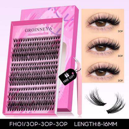 GROINNEYA DIY Fluffy Lash Clusters Kit for Volume - Smarsty
