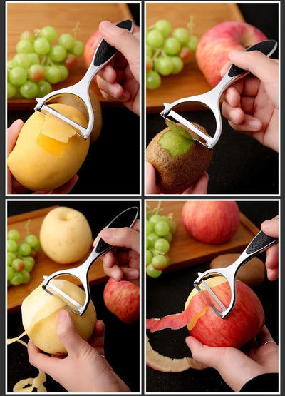 Stainless Steel Vegetable Peeler Potato Peeler Multifunctional Carrot Grater Fruit Tools Kitchen Accessories Gourmet Pelador Bar by Smarsty