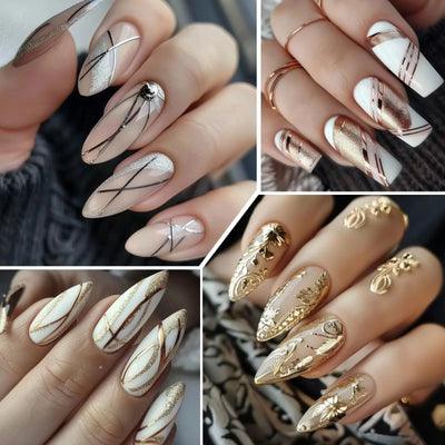 Gold Silver Metallic Nail Gel Polish for Stunning Mirror Finish - Smarsty