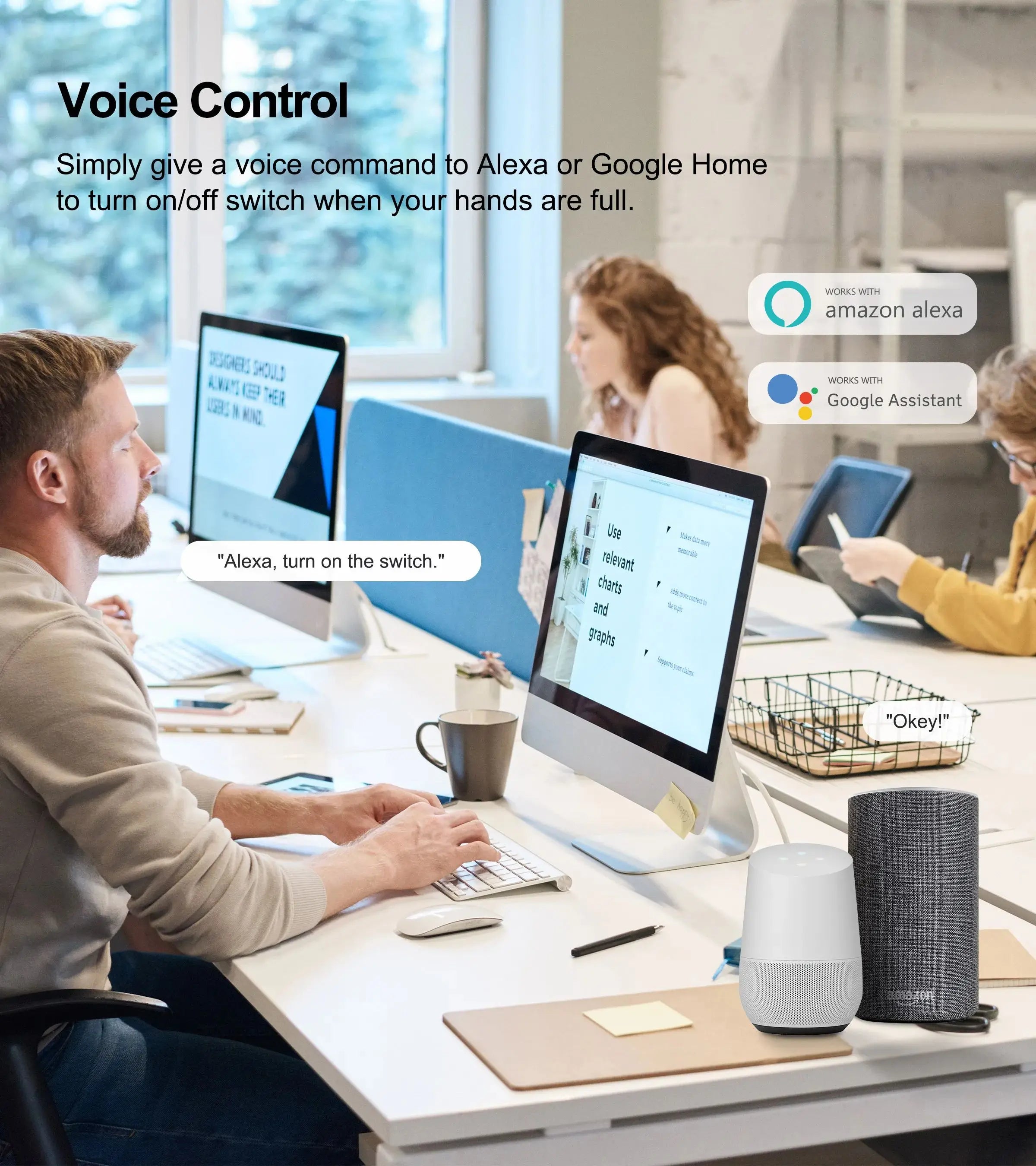 Tuya Smart Touch Switch No Neutral Wire Compatible with Alexa - Smarsty