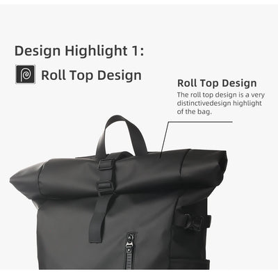 HK Expandable Travel Backpack Men Large Capacity Waterproof 15.6” Laptop Bag Hiking Rucksack Cycling Daypack Bag with USB Port - Smarsty