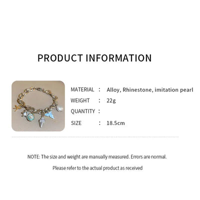 Starfish Shell Conch Bracelet for Women Summer Beach Jewelry - Smarsty