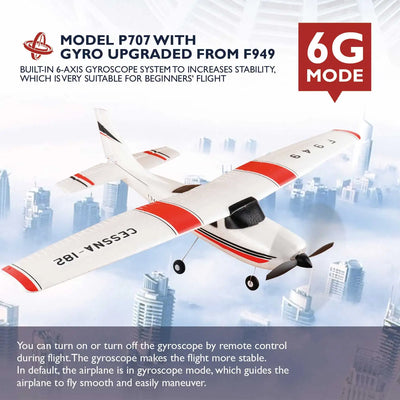 WLtoys F949 2.4G 3D6G 3Ch RC Airplane Fixed Wing Plane Outdoor Toys Drone RTF Upgrade Version Digital Servo F949S With Gyroscope - Smarsty