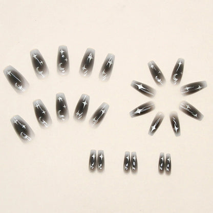 Y2K Star Press On Nails with Moon Designs - Smarsty