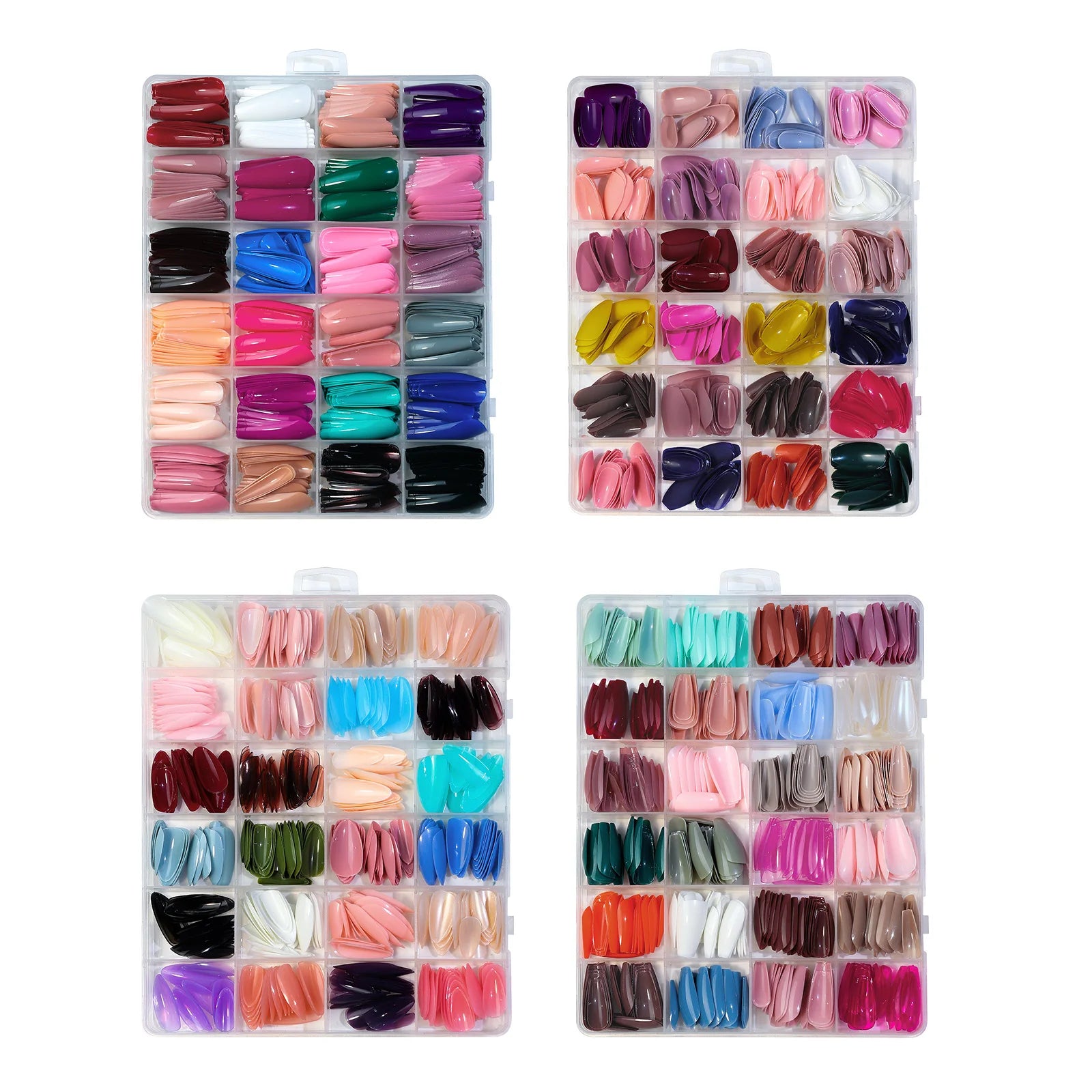 Acrylic Coffin Press On Nails Kit with 576 Pieces - Smarsty