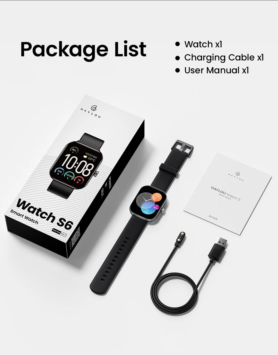 Haylou S6 Smartwatch With HD Display And Fitness Tracking - Smarsty