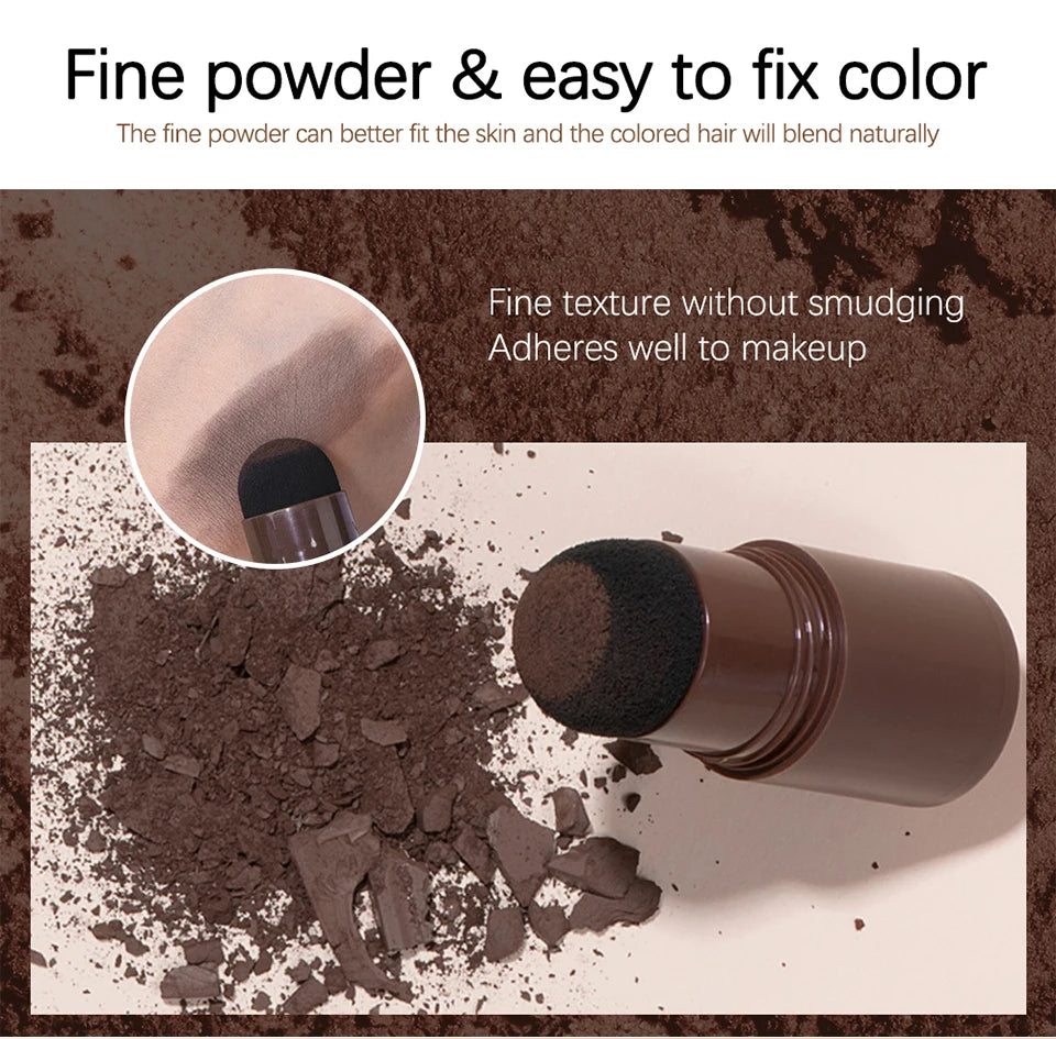 Hairline Shadow Powder Hair Waterproof Hairline Root Cover Up Natural Black Brown Eyebrow Contour Stick Repair Fill in Hair Tool - Smarsty