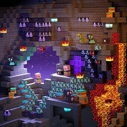 300pcs Warped Forest Magnetic Building Blocks Set, My World Figures Bricks, STEM Educational Toys for Kids, Gifts for Boys Girls