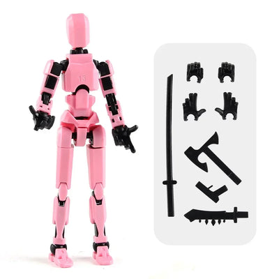 DIY Luminous T13 Multi-Jointed Movable Shapeshift Robot 3D Printed Mannequin Lucky robot and dog Action Figures Toys kids Gifts - Smarsty