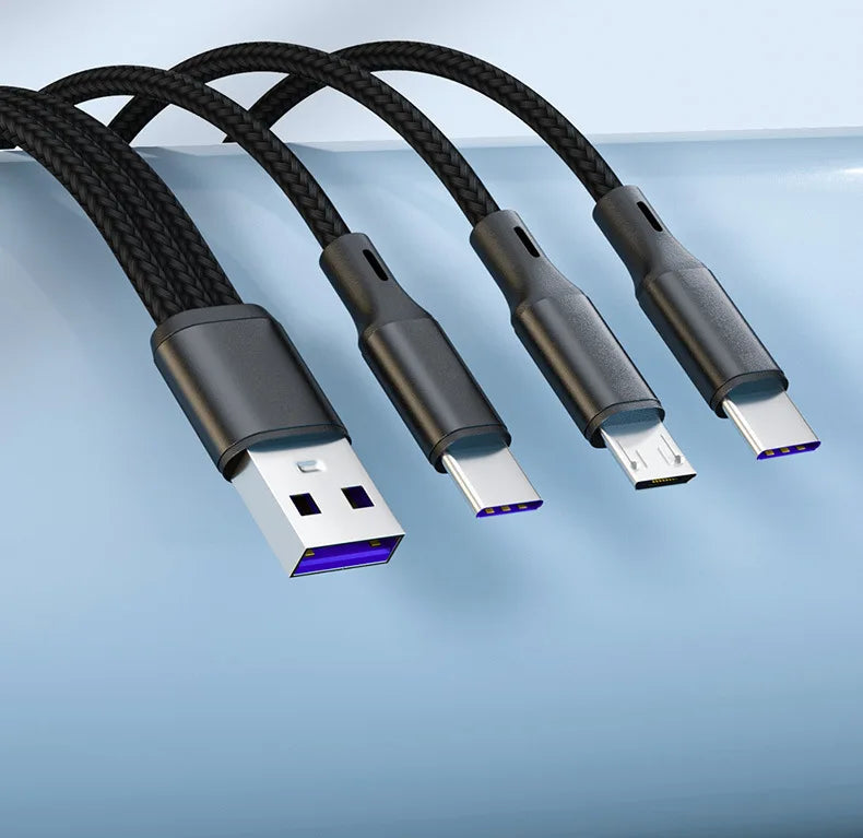 3 in 1 USB Charge Cable for Fast Mobile Charging - Smarsty