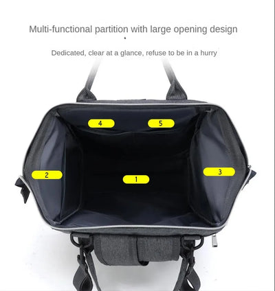 Mommy Diaper Bags Baby Stroller Hanging Bag Mother Large Capacity Nappy Backpacks with Changing Mat Convenient Baby Nursing Bags by Smarsty