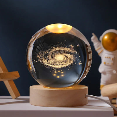 Galaxy Crystal Ball LED Night Light for Home Decor - Smarsty
