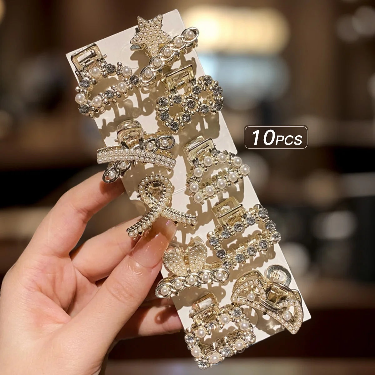 Fashionable Alloy Rhinestone Hair Clips for Women - Smarsty