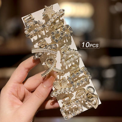 Fashionable Alloy Rhinestone Hair Clips for Women - Smarsty