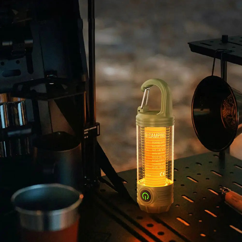 1000LM Super Bright Outdoor Hiking Fishing Tent Lamp 1200mAh Rechargeable Dual Light Source Tent Light Outdoor Camping Lantern