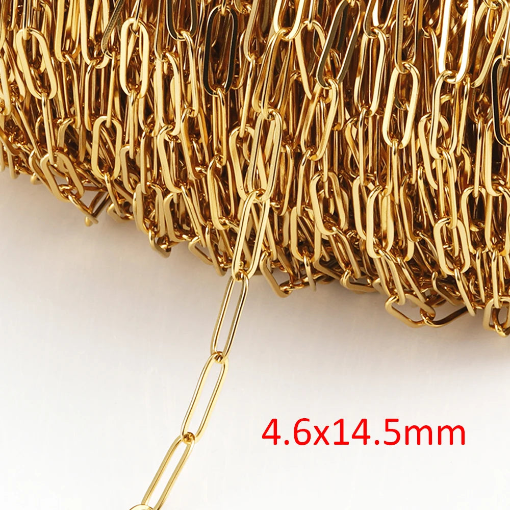 No Fade 2 Meter Stainless Steel Chain For Jewelry Making - Smarsty
