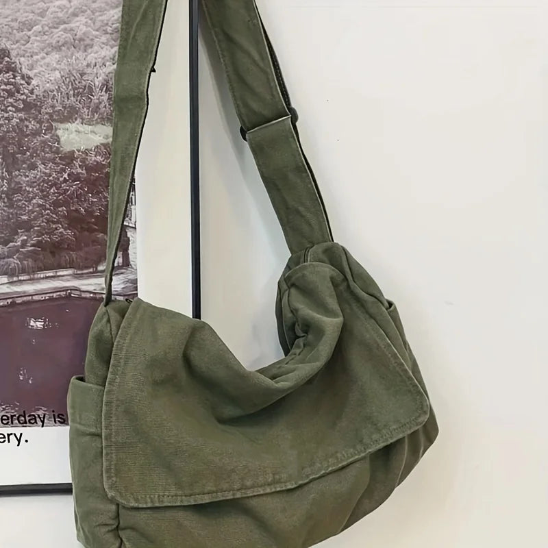 Women's Durable Canvas Messenger Bag Crossbody for Everyday - Smarsty