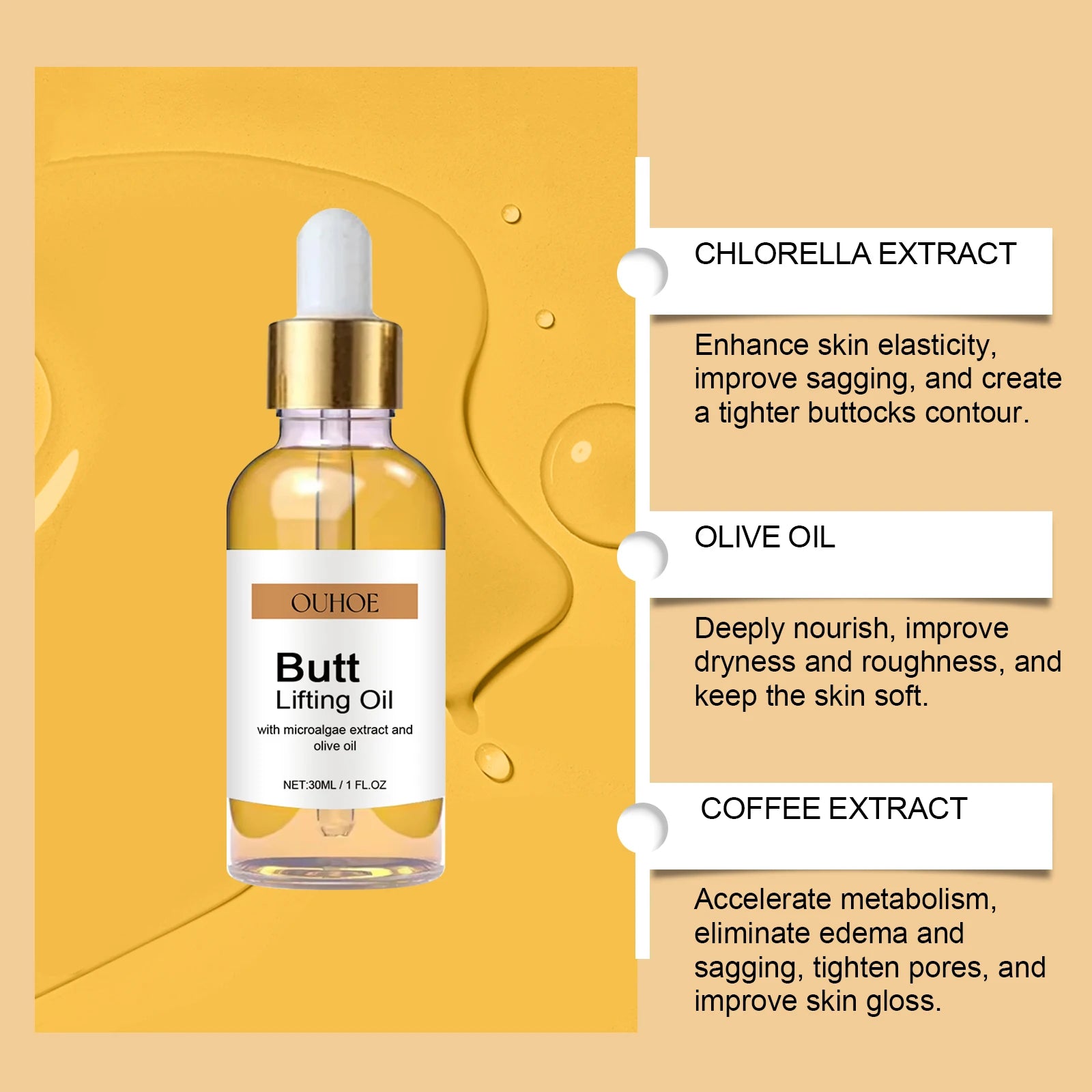 Buttock Enlargement Oil for Firming and Elasticity - Smarsty