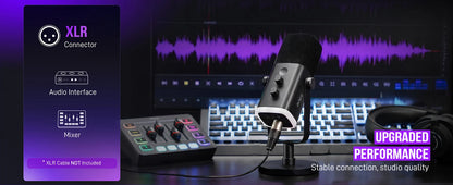 FIFINE USB XLR Dynamic Microphone for Gaming and Streaming - Smarsty