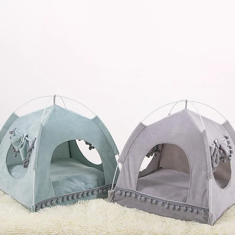 Cute Foldable Cat Bed Tent for Cozy Comfort - Smarsty