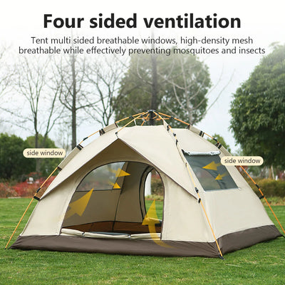 Outdoor Folding Camping Tent Portable Waterproof Sunshine-proof Automatic Easy Setup Tent For Camping Beach Picnic Barbecue by Smarsty