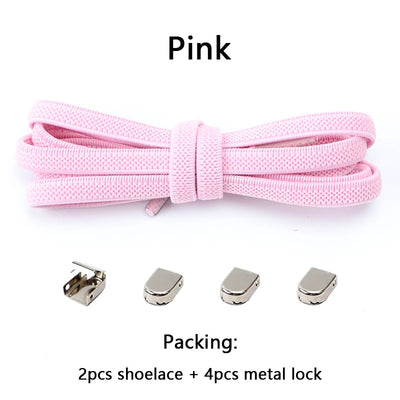 No Tie Elastic Shoe Laces One Size Fits All Adult and Kids Shoes Shoelaces for Sneakers Shoelace Tieless Flat Expand Shoestrings - Smarsty