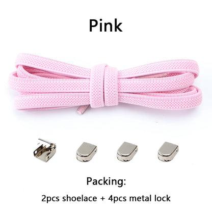 No Tie Elastic Shoe Laces One Size Fits All Adult and Kids Shoes Shoelaces for Sneakers Shoelace Tieless Flat Expand Shoestrings