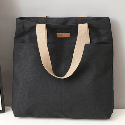 Women Canvas Tote Bag Large Capacity Reusable Shopping Bag - Smarsty