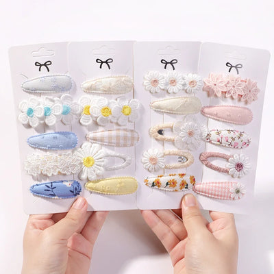 Kids Floral Hair Clips Set for Stylish Girls - Smarsty