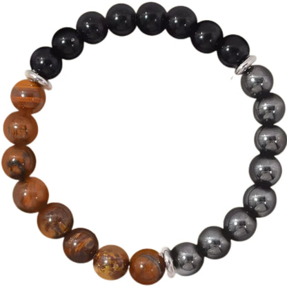 Triple Protection Gemstone Bracelet for Strength and Balance - Smarsty