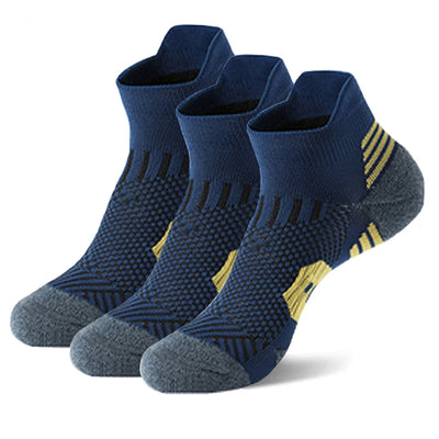 3Pair Professional Fitness Sports Socks Towel Bottom Non-Slip Running Socks Men Women Short Quick-Drying Basketball Training Sox - Smarsty