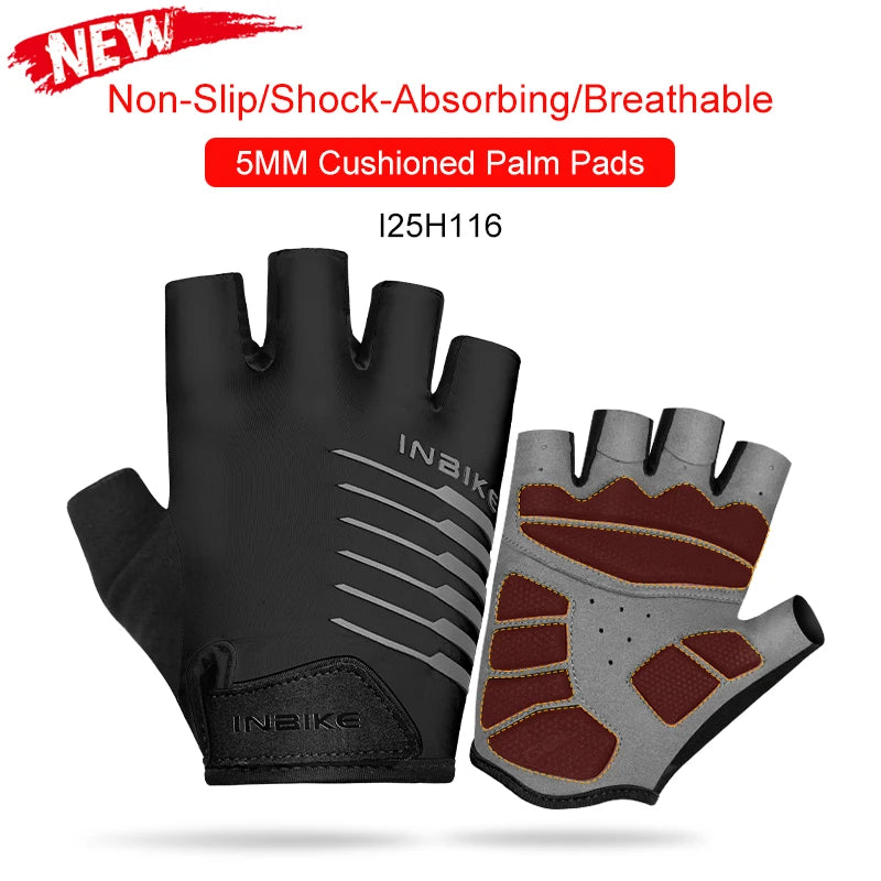 INBIKE Shockproof Gel Cycling Gloves Half Finger - Smarsty